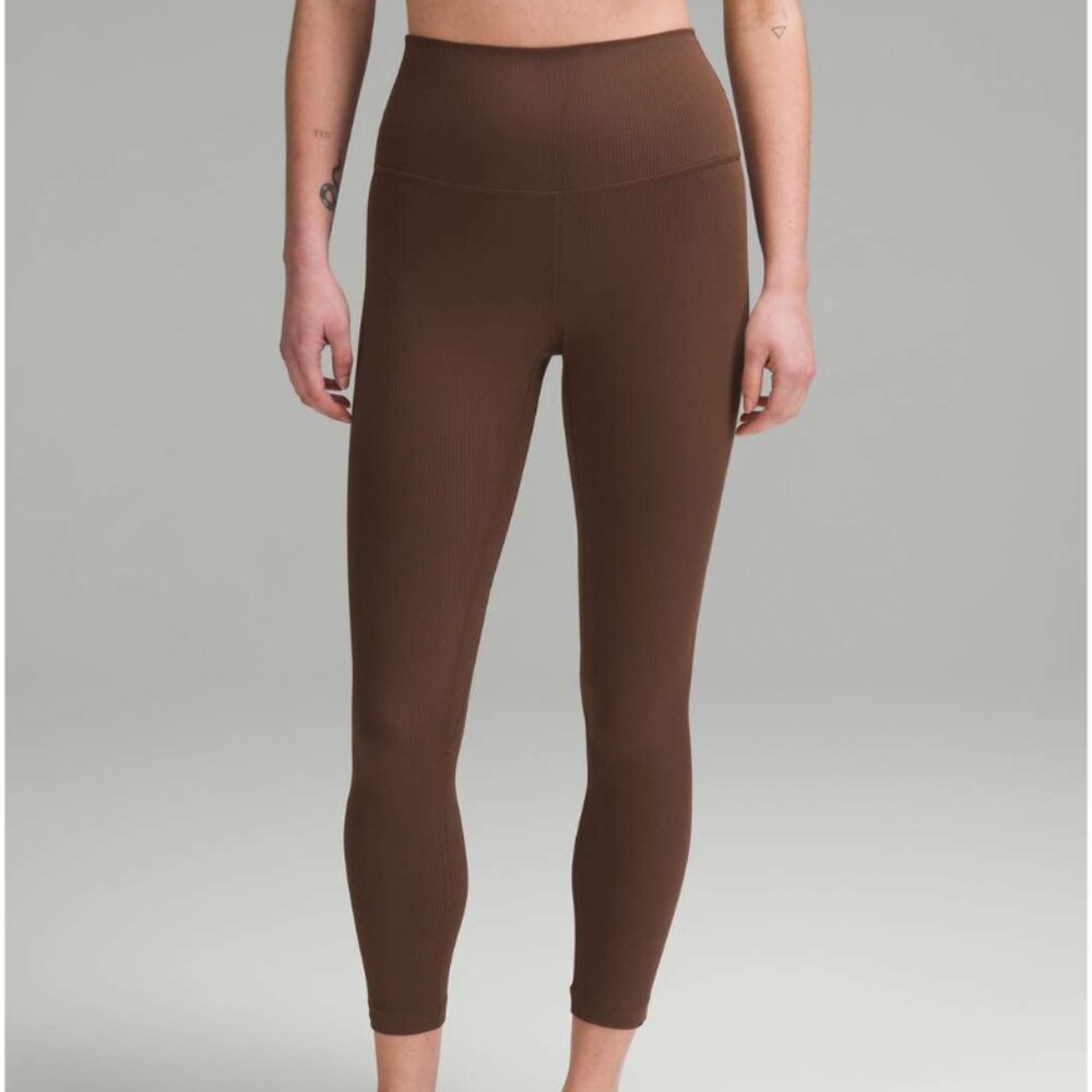Lululemon Align Ribbed High-Rise Pant 25" Java - Picture 2 of 10